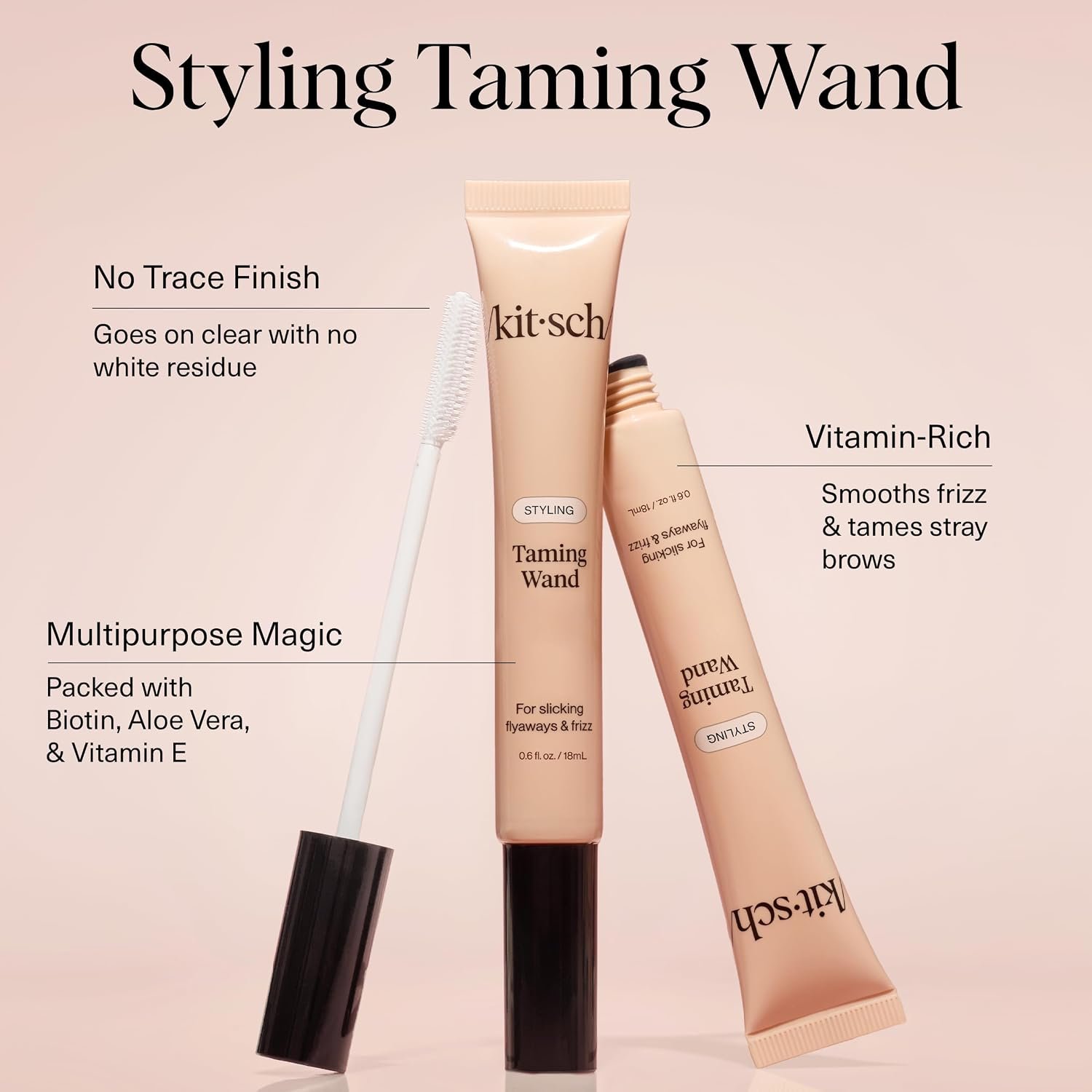 Kitsch Hair Taming Wand – With Biotin, Aloe & Vitamin E - 18mL | Fly Away Stick For Hair – Clear Hair Mascara for Flyaways, Baby Hair, Slick Back – Travel Size Hair Styling Products - Image 2