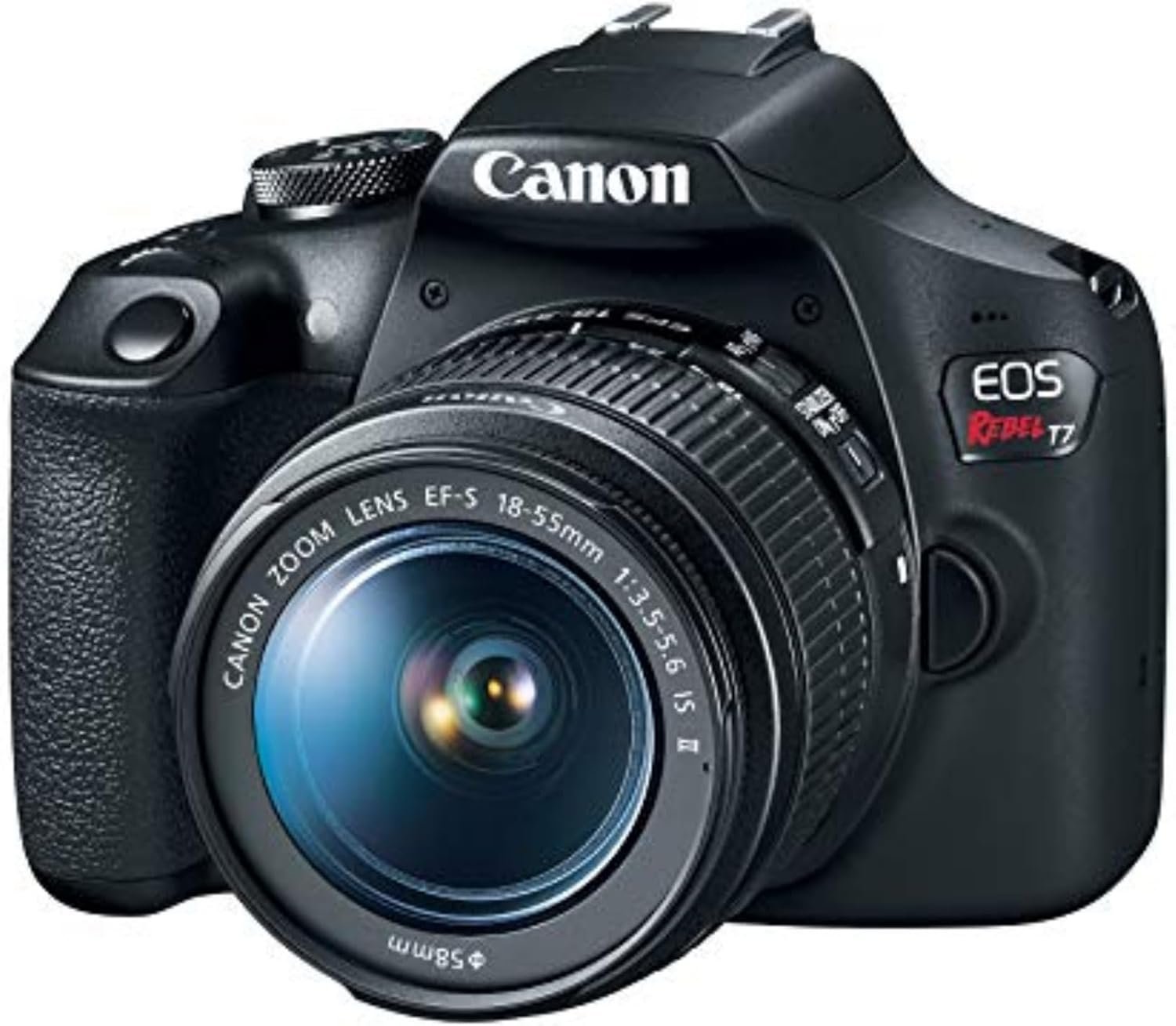 Canon EOS Rebel T7 DSLR Camera EF-S 18-55mm f/3.5-5.6 is II Lens Kit, 24.1 Megapixel CMOS (APS-C) Sensor, Full HD Videos, Built-in Wi-Fi, Beginner Photographers, Digital Camera, Black | 24.1 Megapixel CMOS (APS-C) Sensor, Full HD Videos, Built-in Wi-Fi, Beginner Photographers