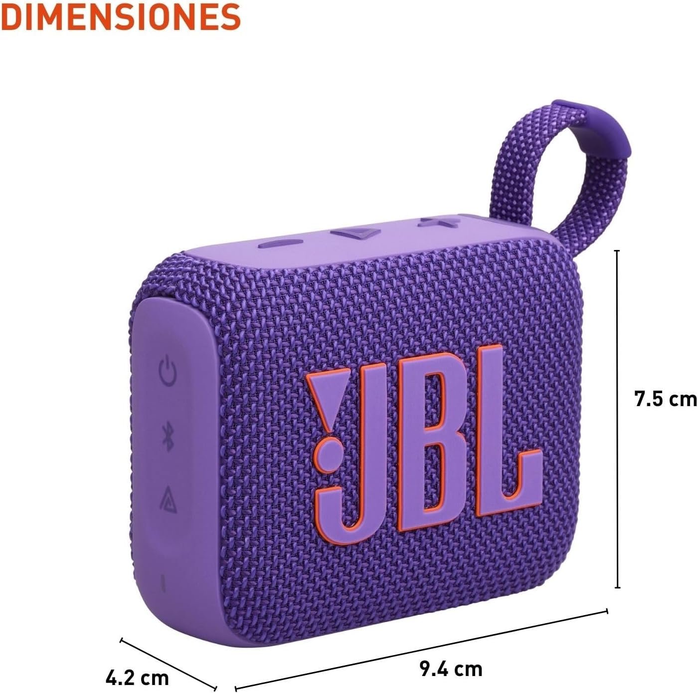 JBL Go 4 - Ultra-Portable, Waterproof and Dustproof Bluetooth Speaker, Big JBL Pro Sound with Punchy bass, 7-Hour Built-in Battery, Made in Part with Recycled Materials (Purple) - Image 3