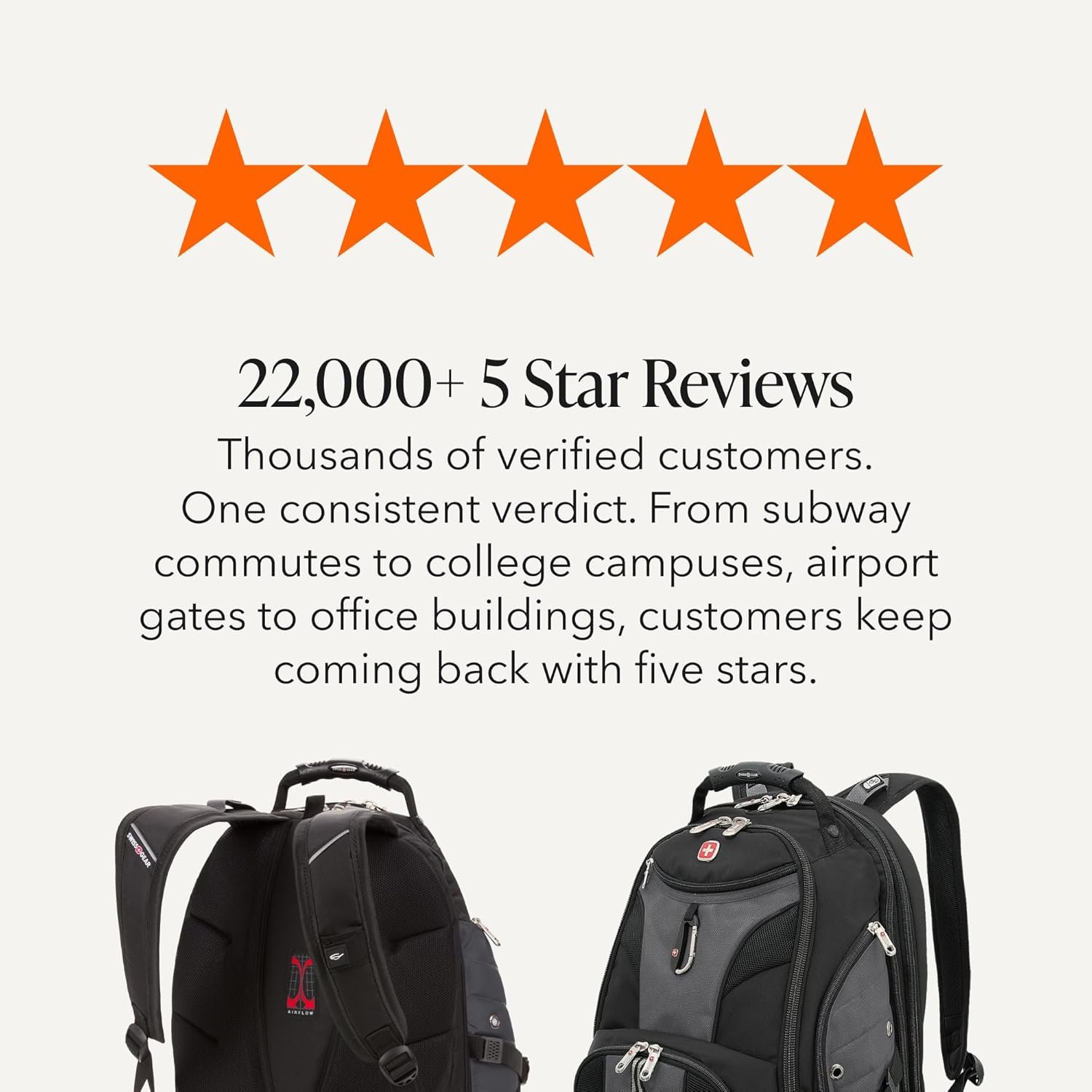 SWISSGEAR 1900 ScanSmart Laptop Backpack, Fits Most 17-Inch Laptops, TSA-Friendly Lay-Flat Design, RFID Protection, and Tablet Pocket, Black, 31L, 18.5-Inch - Image 7