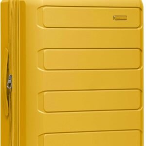 Traveler's Choice Pagosa Hardshell Expandable Luggage with Spinner Wheels, Yellow, 27-Inch Medium
