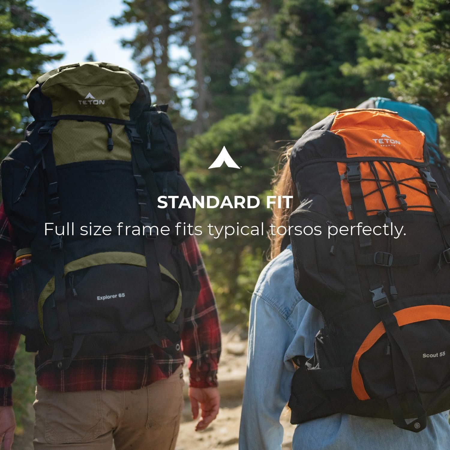 Teton 65L Explorer Internal Frame Backpack for Hiking, Camping, Backpacking, Rain Cover Included, Graphite - Image 3