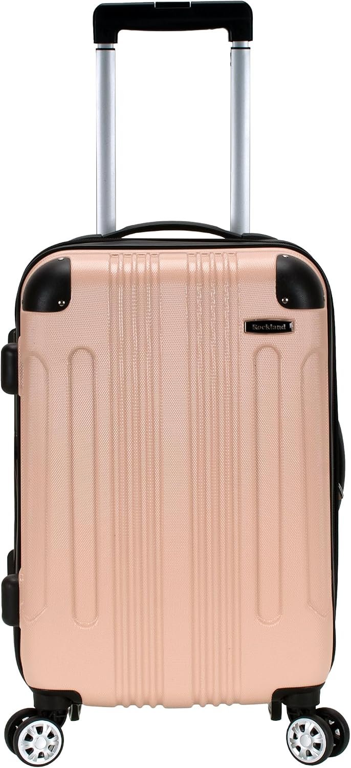 Rockland London Hardside Spinner Wheel Luggage, Champagne, Carry-On 20-Inch, 22"X13. 5"x10" (with wheels)