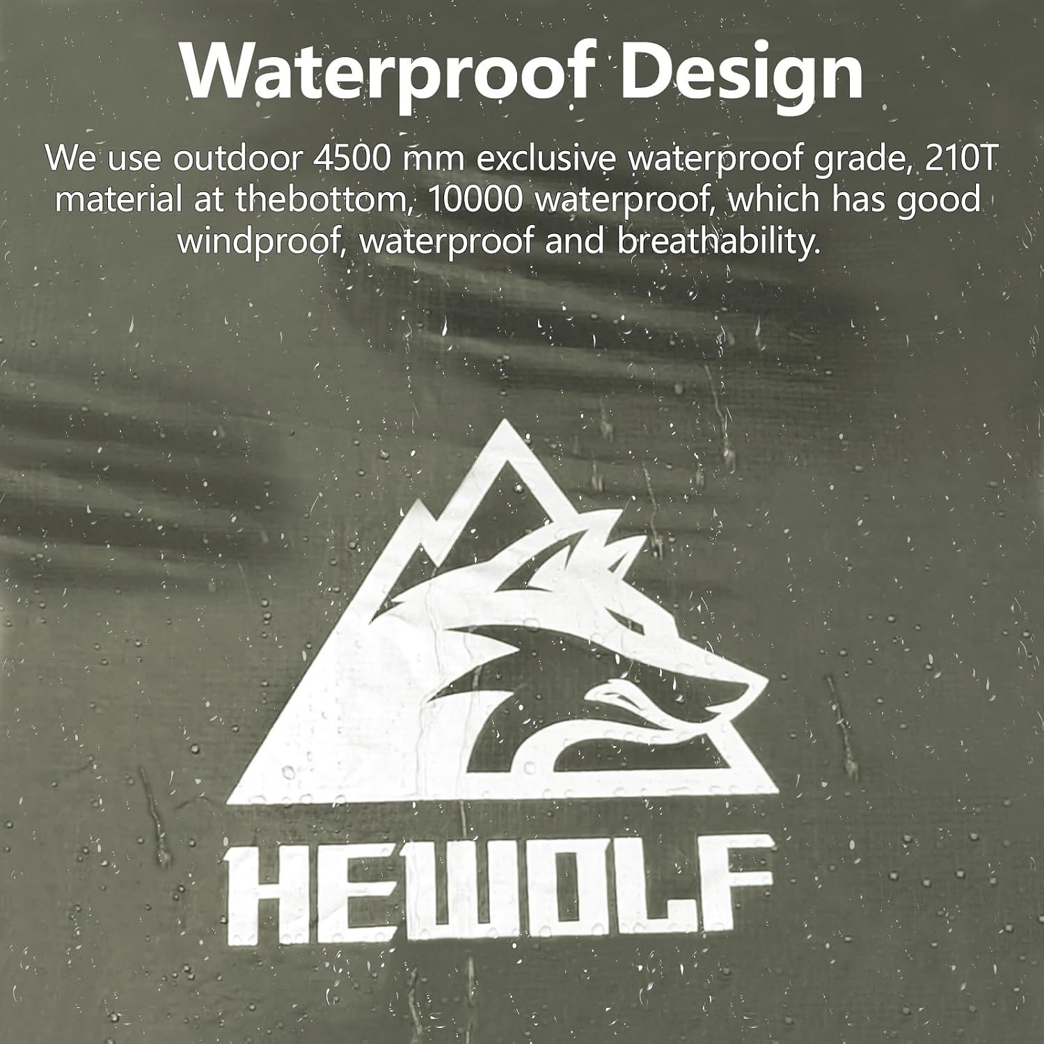 Hewolf 2/3/4 Person Camping Tent - Instant Pop Up Waterproof 2 Doors Tent with Easy Setup | 3-Season Hexagonal Dome Design for Family, Hiking & Traveling - Image 5