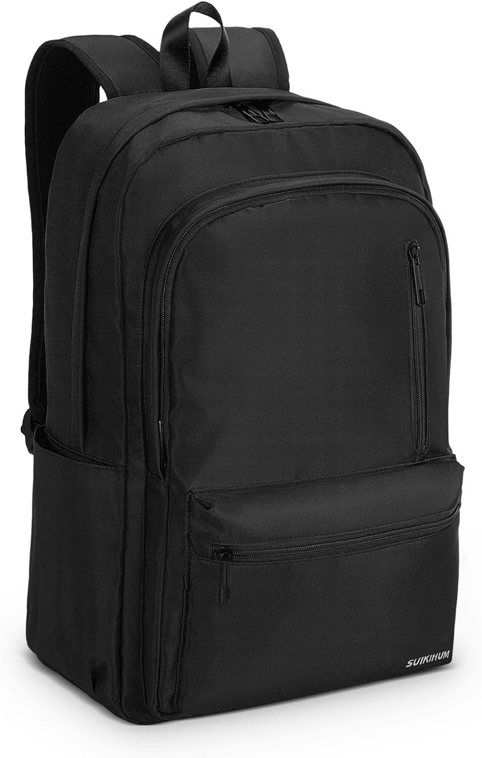 Laptop Backpack for Men & Women 15.6 Inch Office Anti Theft, Black | Small Work Backpack Water Resistant with Luggage Strap Theft Proof Sleek Backpack Oxford Material for Commute, Work, Travel