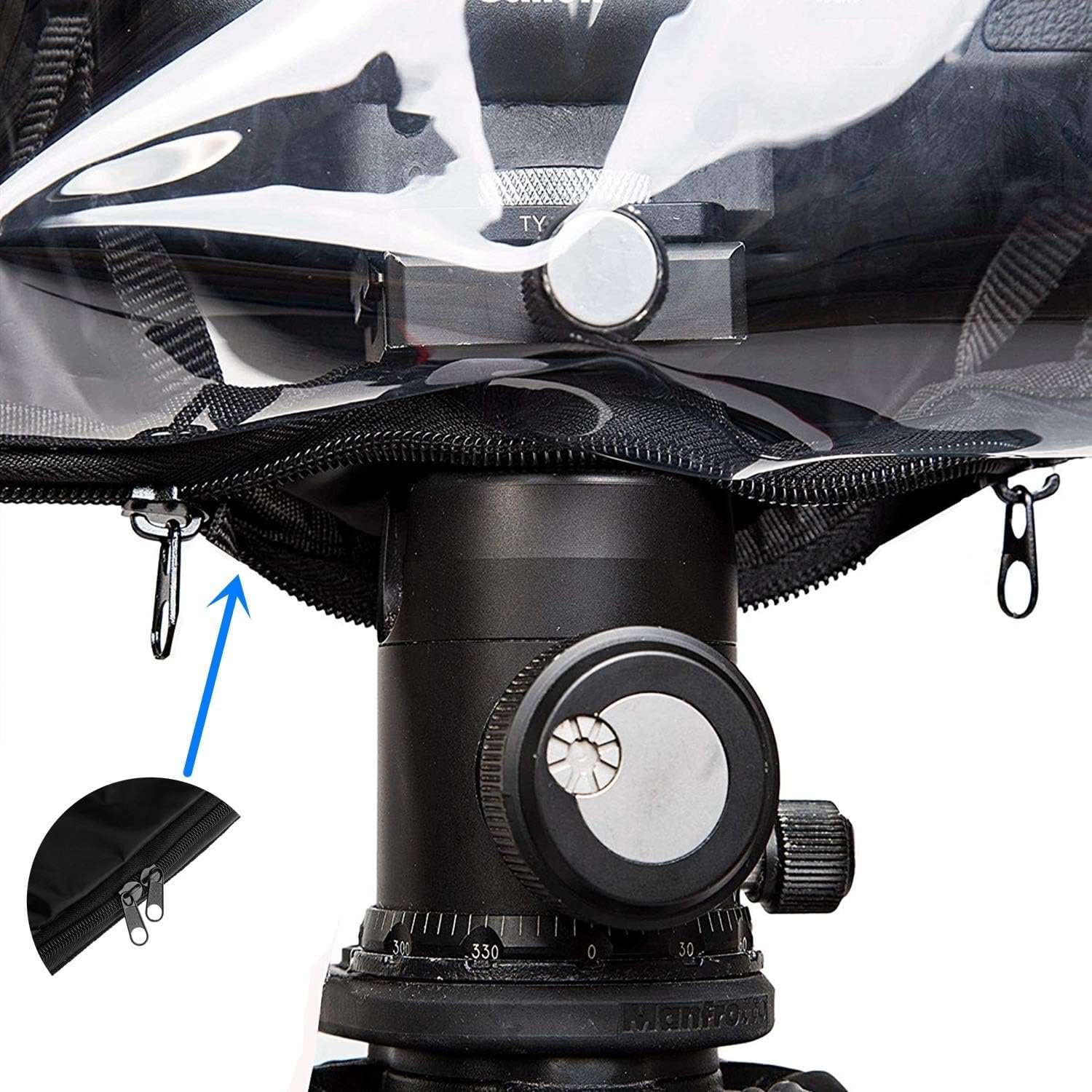 Waterproof Camera Rain Cover Soft Black Camera Rain Lens Covers | Professional Camera Sleeve Weather Protector Lens Jacket Covers for All DSLR SLR Cameras - Image 6
