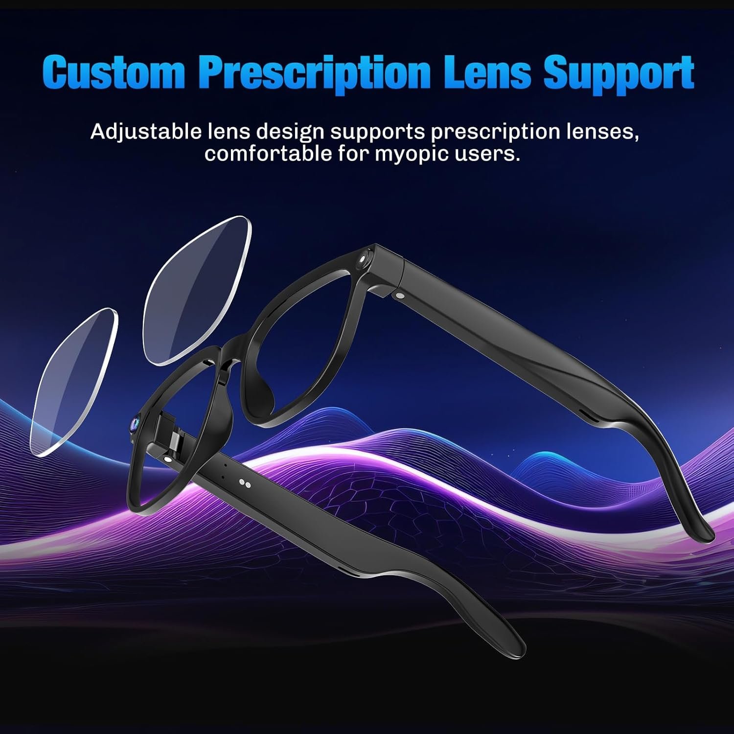 AI Smart Glasses with Camera, 4K HD Video & Photo Capture, Real-Time Translation, Recording Glasses with AI Assistant, Open-Ear Audio, Object Recognition, Bluetooth, for Travel (Transparent Lens) - Image 6