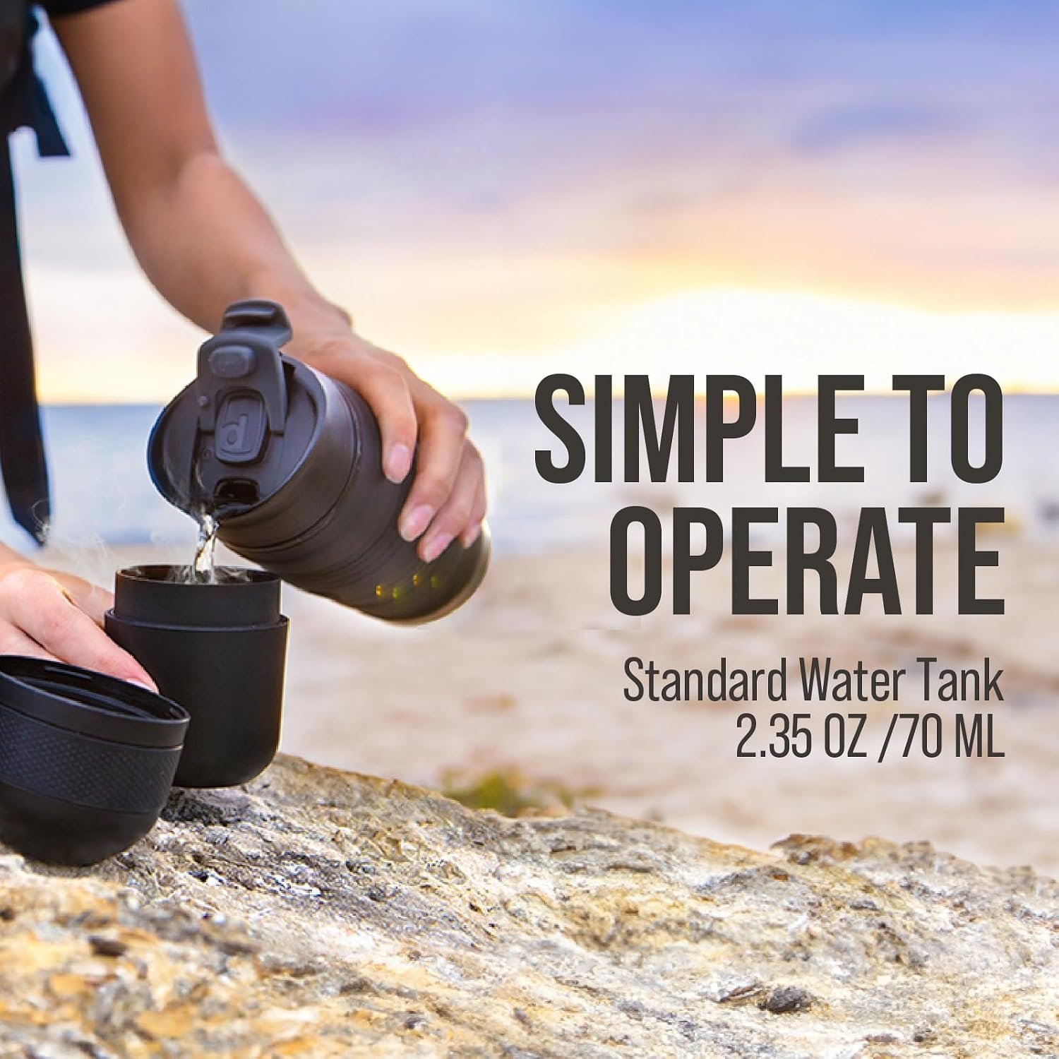 Wacaco Minipresso GR, Portable Espresso Machine, Compatible Ground Coffee, Hand Coffee Maker, Travel Gadgets, Manually Operated, Perfect for Camping, Hiking - Image 5