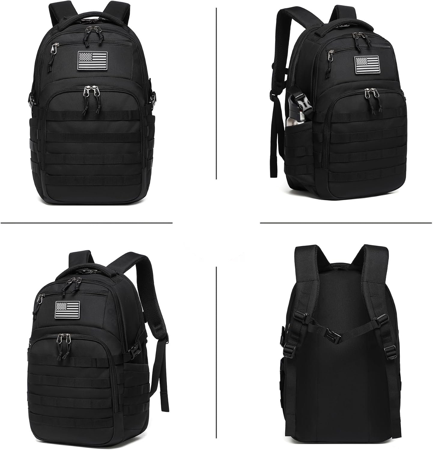Military tactical backpack, backpack for men black small tactical assault bag - Image 3