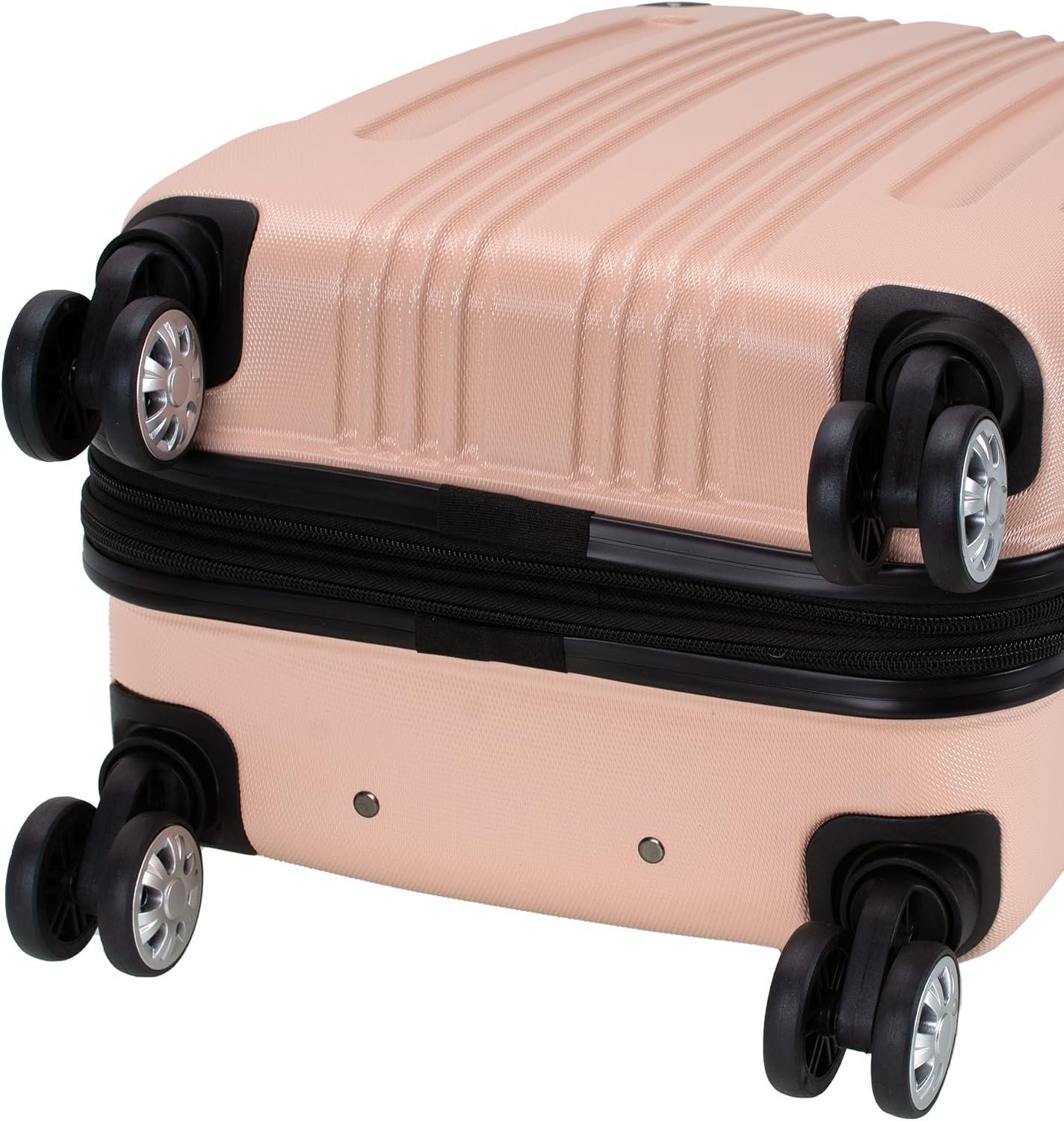 Rockland London Hardside Spinner Wheel Luggage, Champagne, Carry-On 20-Inch, 22"X13. 5"x10" (with wheels) - Image 7