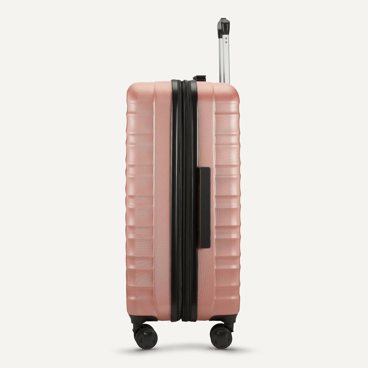 Amazon Basics 26" Hardside Medium Checked Luggage, Expandable Hardshell Suitcase with Telescoping Handle, Scratch-Resistant Surface, Four Multi-directional Wheels, Rose Gold - Image 5