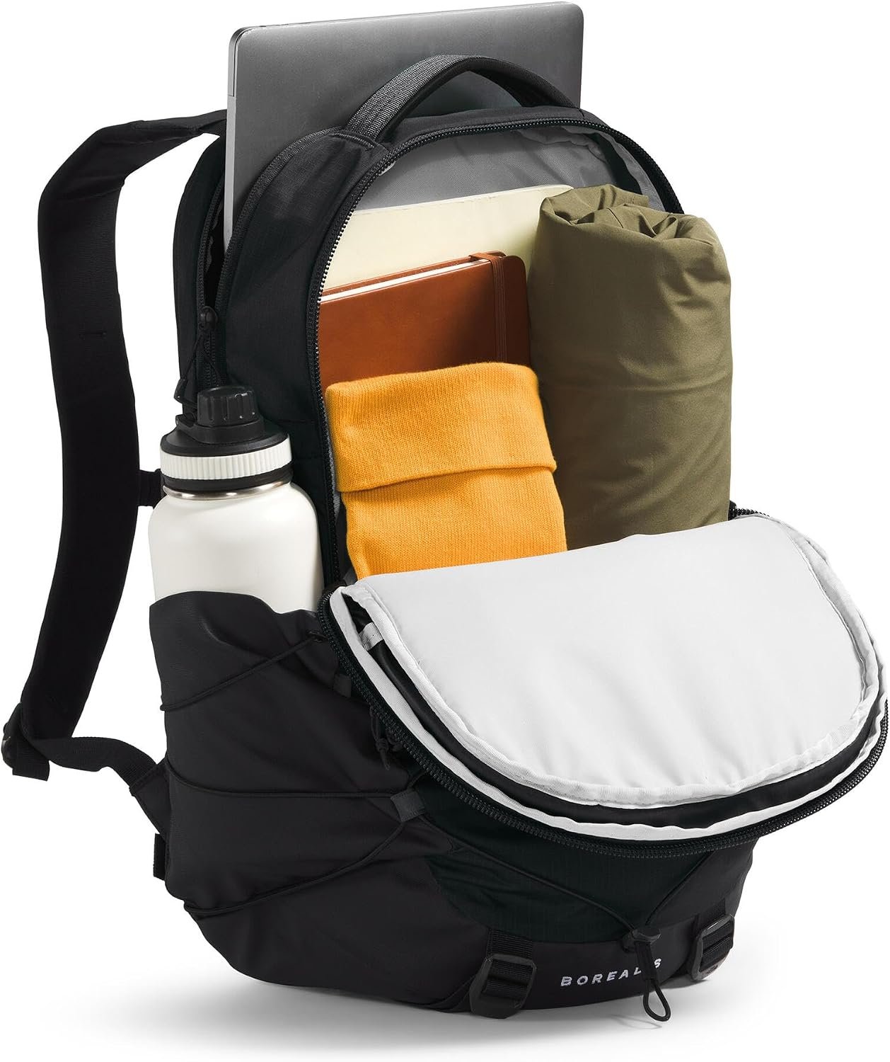The North Face Borealis Commuter Laptop Backpack, Blk/Blk-NPF, OSFA | Water Repellent, Laptop Sleeve, Large Main Compartment - Image 5