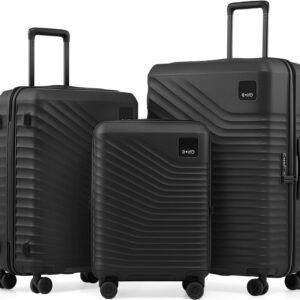Coolife Luggage 3 Piece Set, Lightweight PC Hardside Suitcases, 20/24/28 | Expandable 20-Inch Carry-On, Dual Spinner Wheels, TSA-Approved Lock, Upgraded PC Hardshell, Durable Travel Suitcases