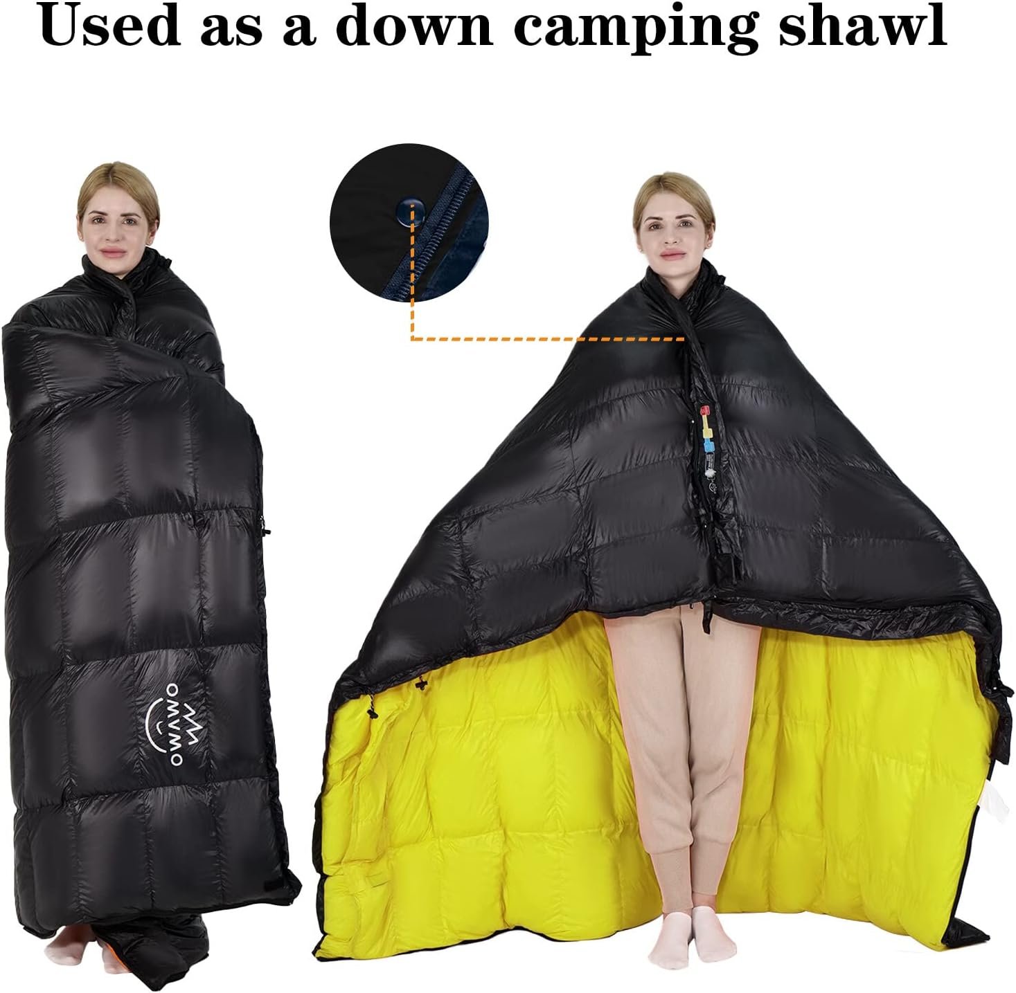 0 20 Degrees F Down Sleeping Bag for Adults,4 Season Rectangle Down Sleeping Bag for Camping Hiking - Image 4