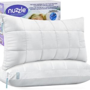 Nuzzle Adjustable Neck Pillow King Size Set of 2,Soft Luxury Hotel Feel | Bed Pillows King Size Set of 2 with Adjustable Height & Firm Feel for Side, Back and Stomach Sleepers–Gift for Women & Men