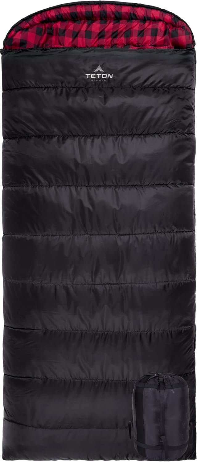 Teton Celsius XXL Sleeping Bag, Cold Weather Sleeping Bags for Adults and Kids, Camping Made Easy and Warm. Compression Sack Included