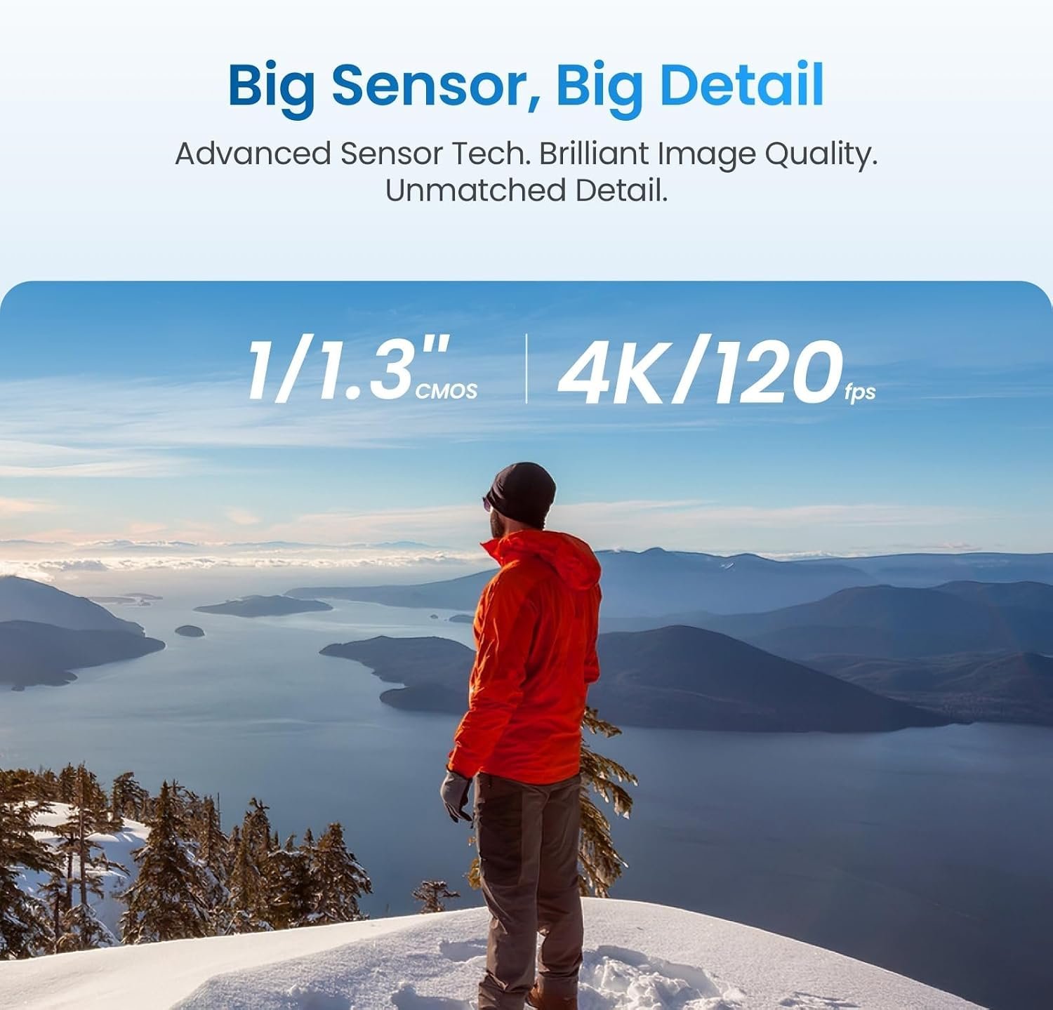 Action Camera, 1/1.3" Sensor & 4K Cinematic Video, Hyper Stabilization, Waterproof Camera to 52 Ft, 3-Hour Battery, Universal Quick Mount, Vlogging Camera for Adventure Photography - Image 3