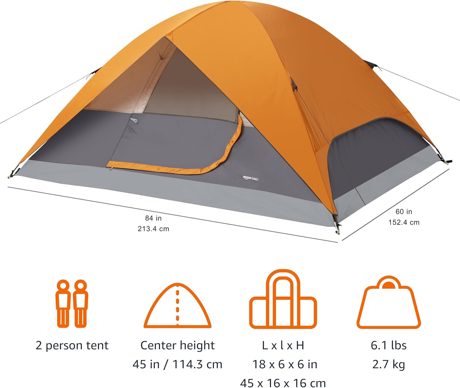 Amazon Basics Camping Tent, 3-Season Dome Design with Rainfly - Image 5