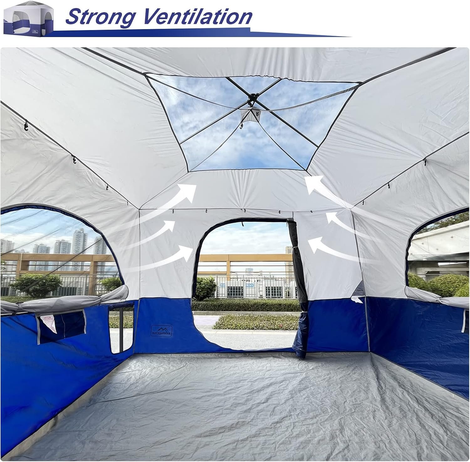 Camping Inner Tent for Pop Up Canopy–Vented Roof(Top & Frame NOT Included) | Converts 10'x10' Straight Leg Canopy into Camping Tent–Fully Vented Roof - Image 5