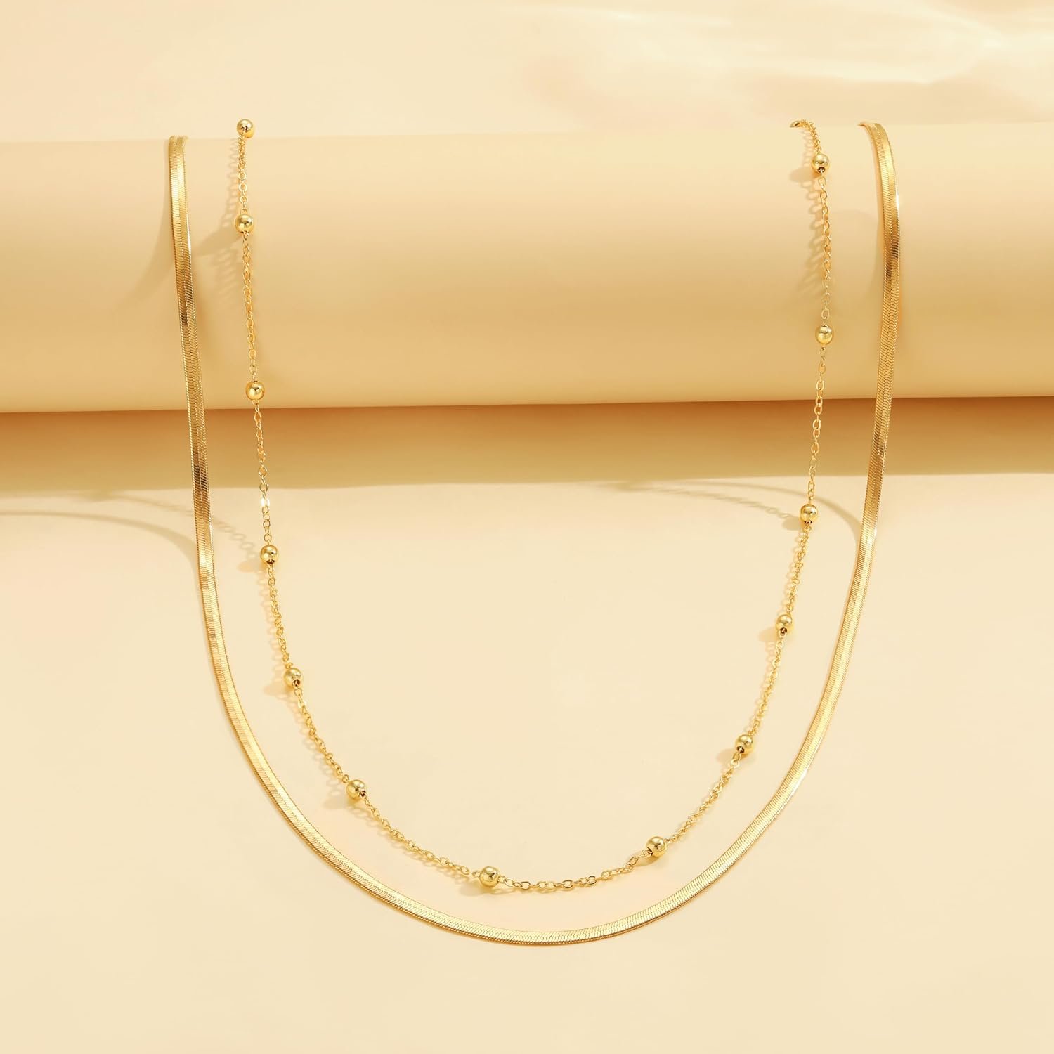 CHESKY 14K Gold Plated Waist Chain for Women, Layered Waist Beads | Silver Plated Gold Body Chains, Beach Summer, Waterproof Snake Belly Belt Chain, Festival Jewelry Accessories for Women - Image 7