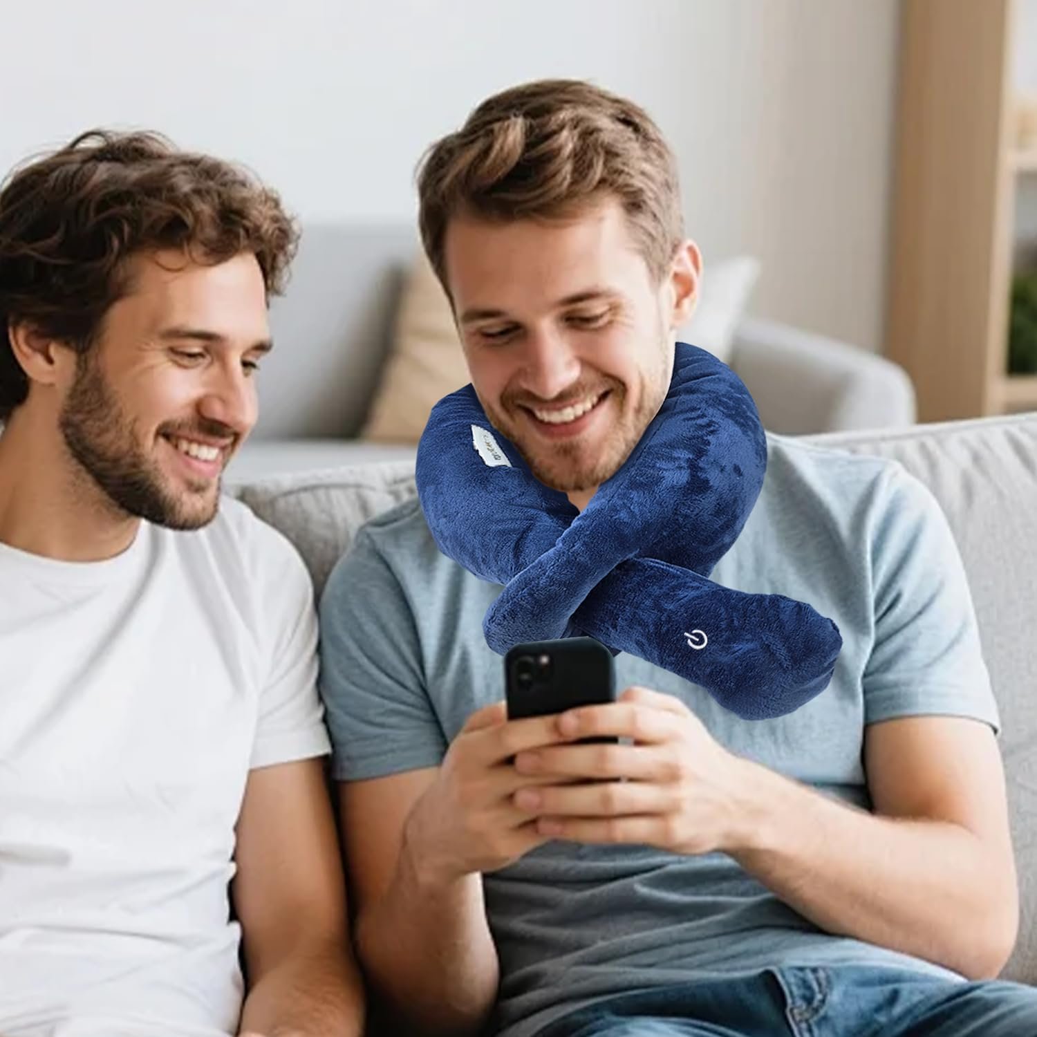 Wireless Travel Pillow,Vibration Neck Pillow,Airplane Massage Pillow | Battery powered,One-click Operation,Comfortable and Soft Neck Support for Airplane - Image 6