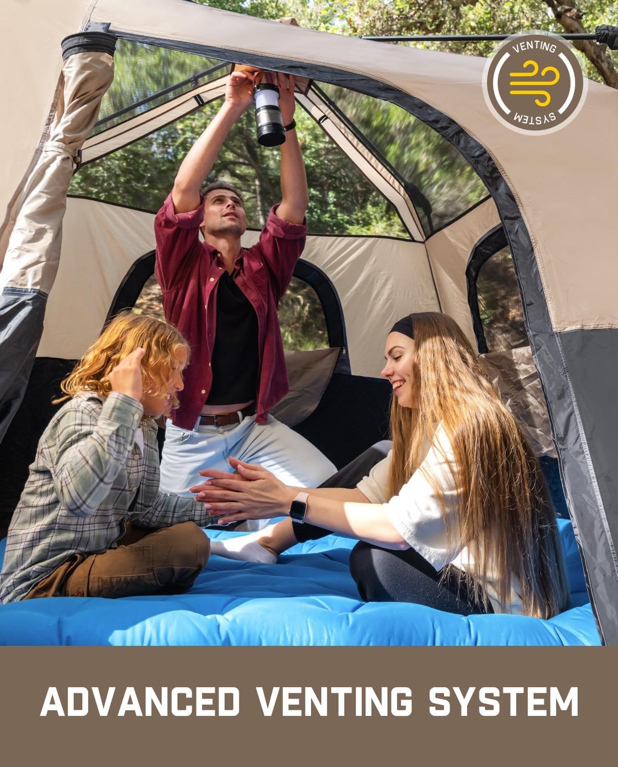 FanttikOutdoor 4/6/8/10 Person Instant Tent for Camping Setup in 60s | Camping Tent with Rainfly & Windproof, Portable Instant Cabin Tent with Carry Bag for Family Camping & Hiking - Image 4