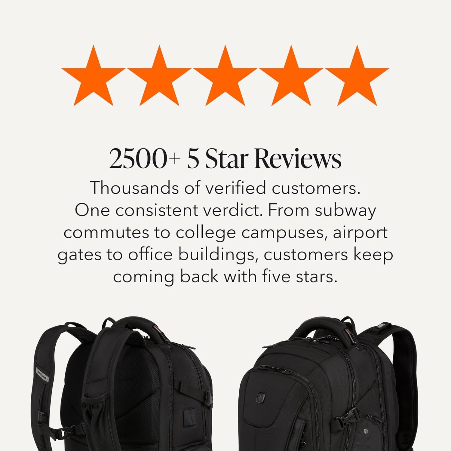 SwissGear Travel Tech Elite Laptop Backpack – Fits Laptops up to 16” – ScanSmart TSA-Friendly Backpack with USB Port, Shoe Compartment & Organizer Pockets – Black - Image 8