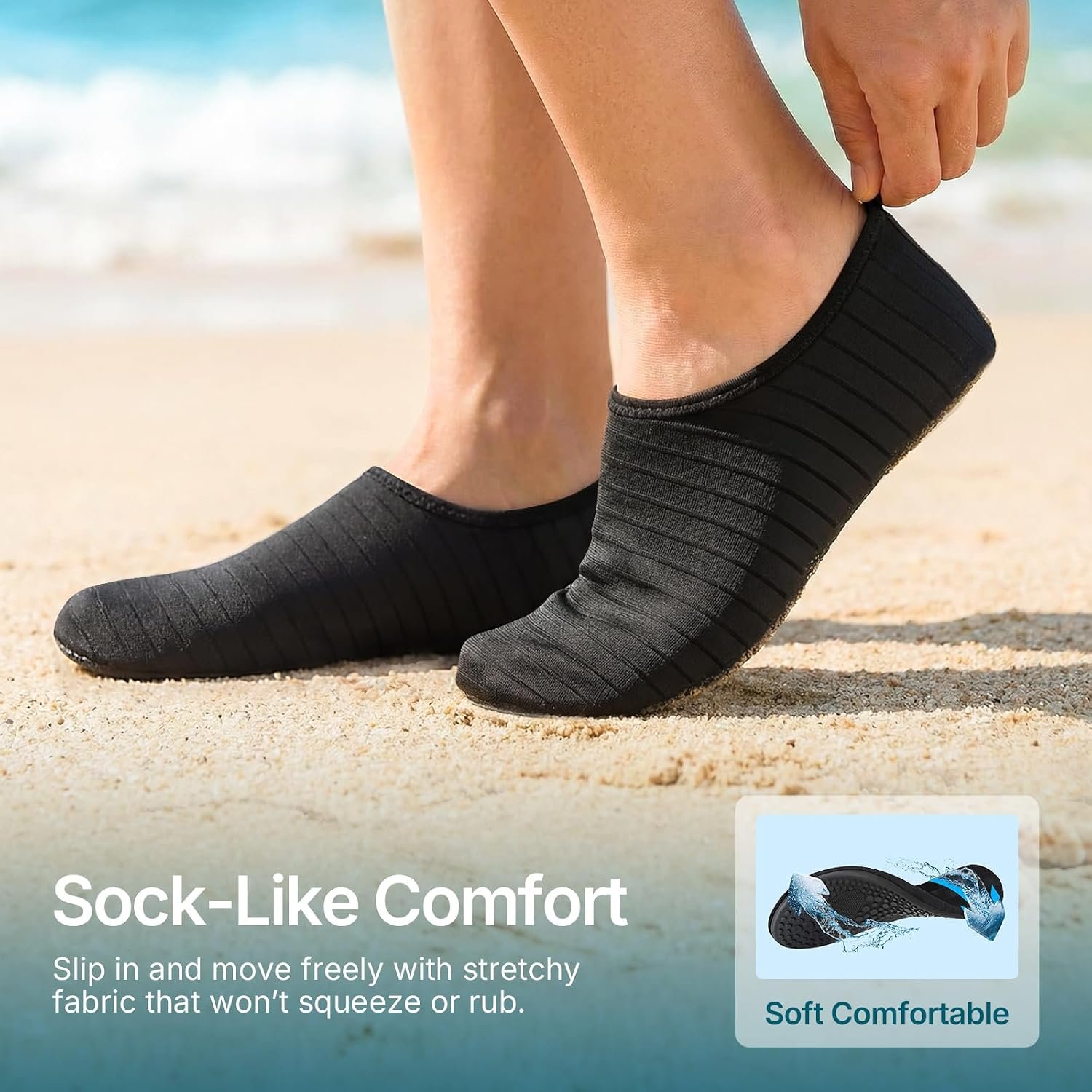 Water Shoes for Women Men Quick-Dry Aqua Socks Swim Beach Outfits Barefoot | Yoga Exercise Wear Sport Accessories Pool Camping Must Haves River Hiking Youth Adult - Image 4