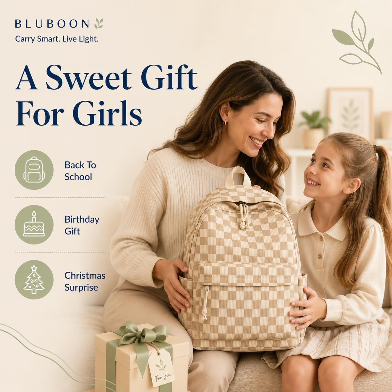 Bluboon School Backpack for Teen Girls Bookbags Elementary High School Corduroy Laptop Bags Women Travel Daypacks - Image 8