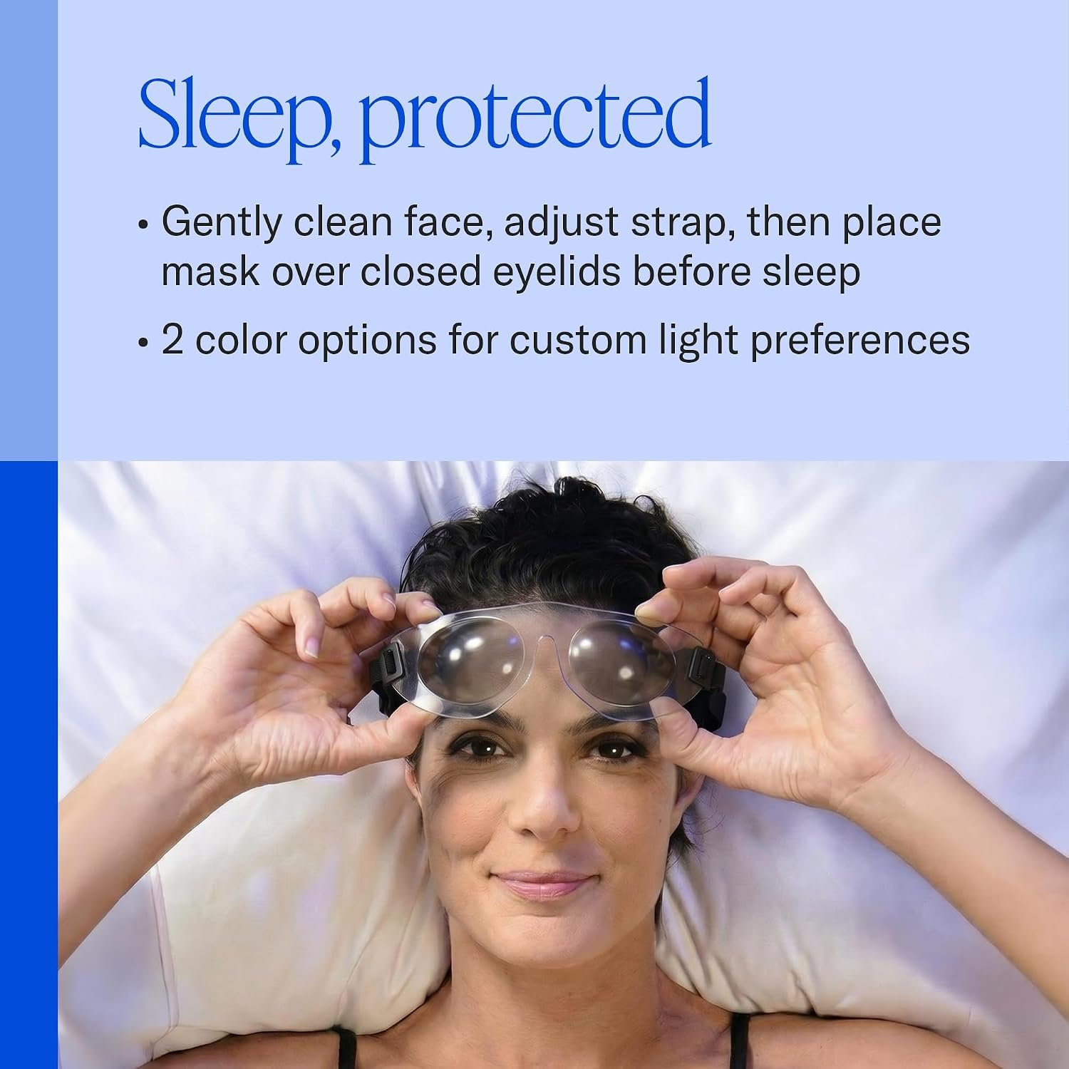 Eyeseals Hydrating Sleep Mask, Clear - CPAP Compatible | Latex-Free Eye Mask for Sleep to Block Dry Air, Retains Moisture to Soothe Dry, Irritated Eyes & Provides Eye Care Overnight - Image 5