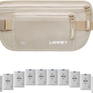 Money Belt for Travel Women and Men Slim Hidden Travel Wallet with RFID Blocking