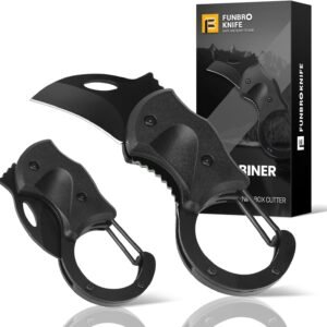FUNBRO Small Pocket Knife Gift for Men | Keychain Box Cutter with 1.34inch Blade, Mini Folding Knives EDC Gadgets, Stocking Stuffers Gift for Adults Men Him