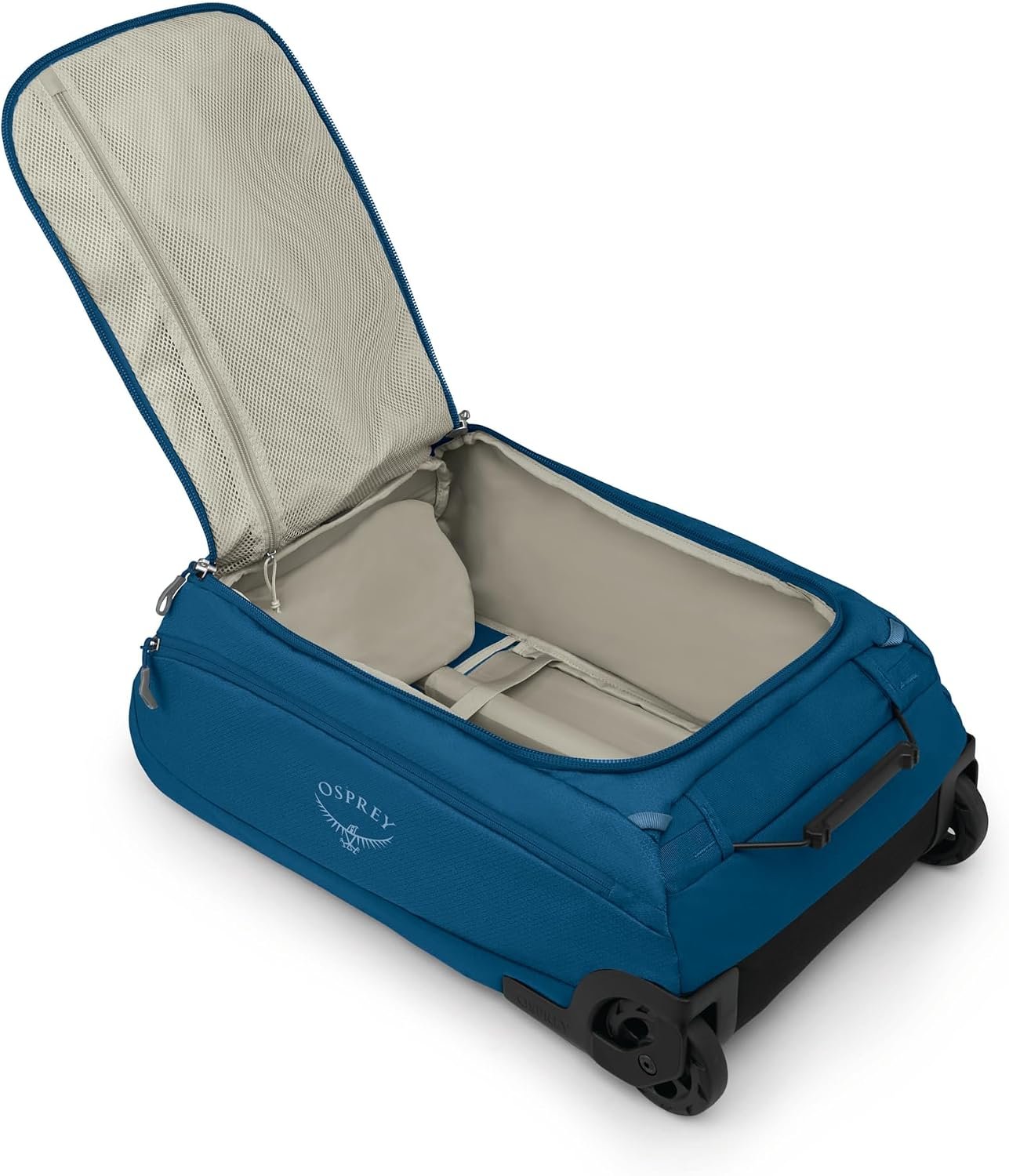 Osprey Daylite 40L Wheeled Carry On Collapsible Travel Duffel Bag, Lightweight Rolling Suitcase, Night Shift Blue - Image 6