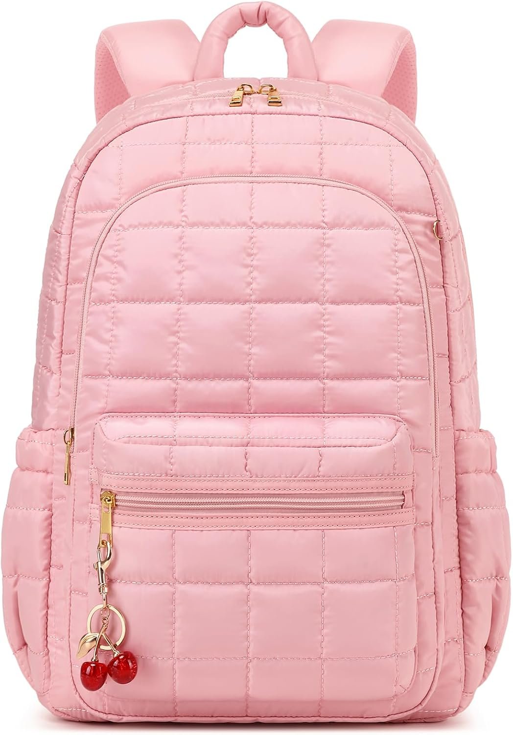 College Laptop Backpack 15.6 Inch Travel Backpack for Women Puffer Puffy Quilted Casual Daypack for Adult