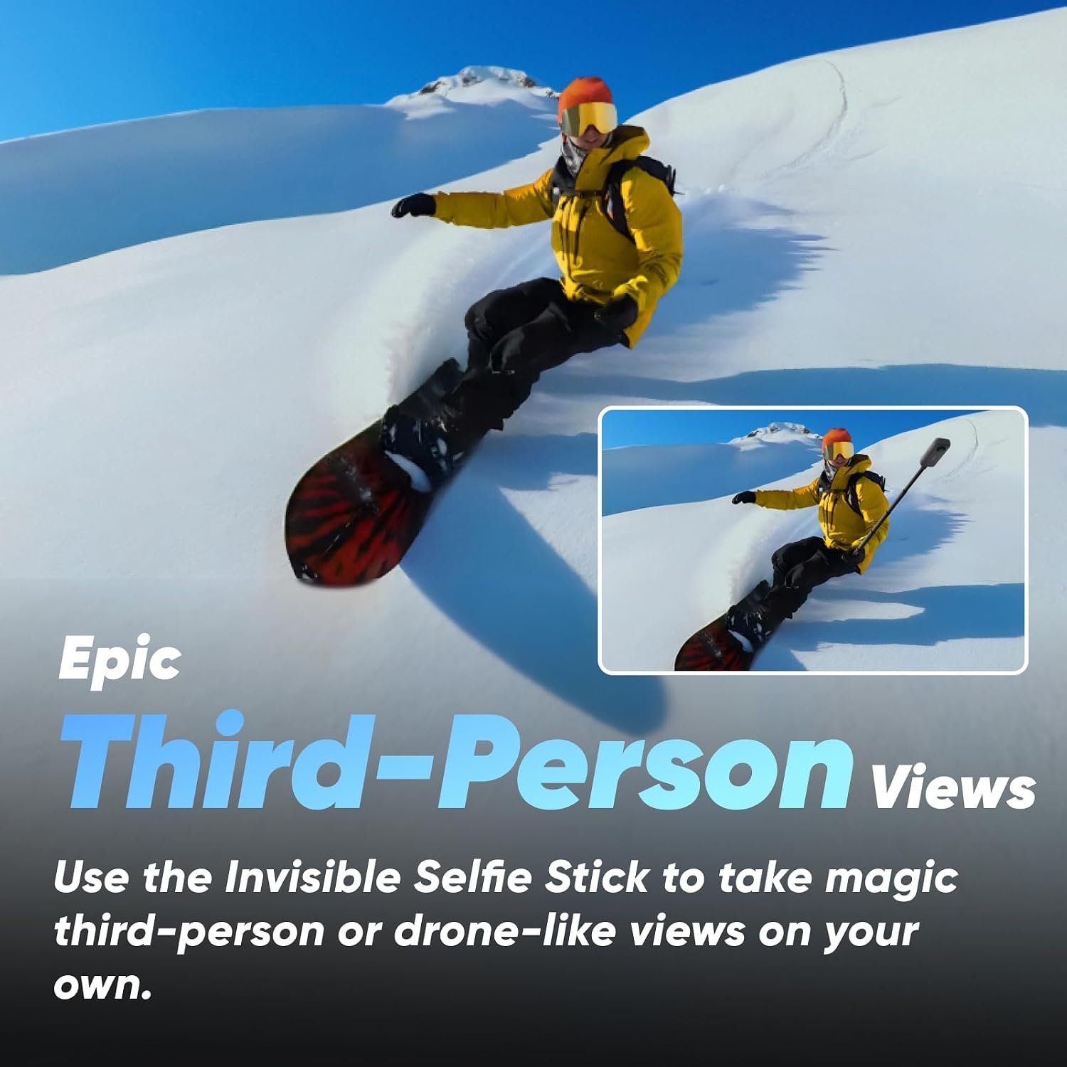 Insta360 X3-360 Action Camera with 5.7K 360 Active HDR Video, 4K Single-Lens Camera, Waterproof, FlowState Stabilization, 2.29" Touchscreen, AI Editing, for Motorcycle, Wintersports and Vlogging - Image 6