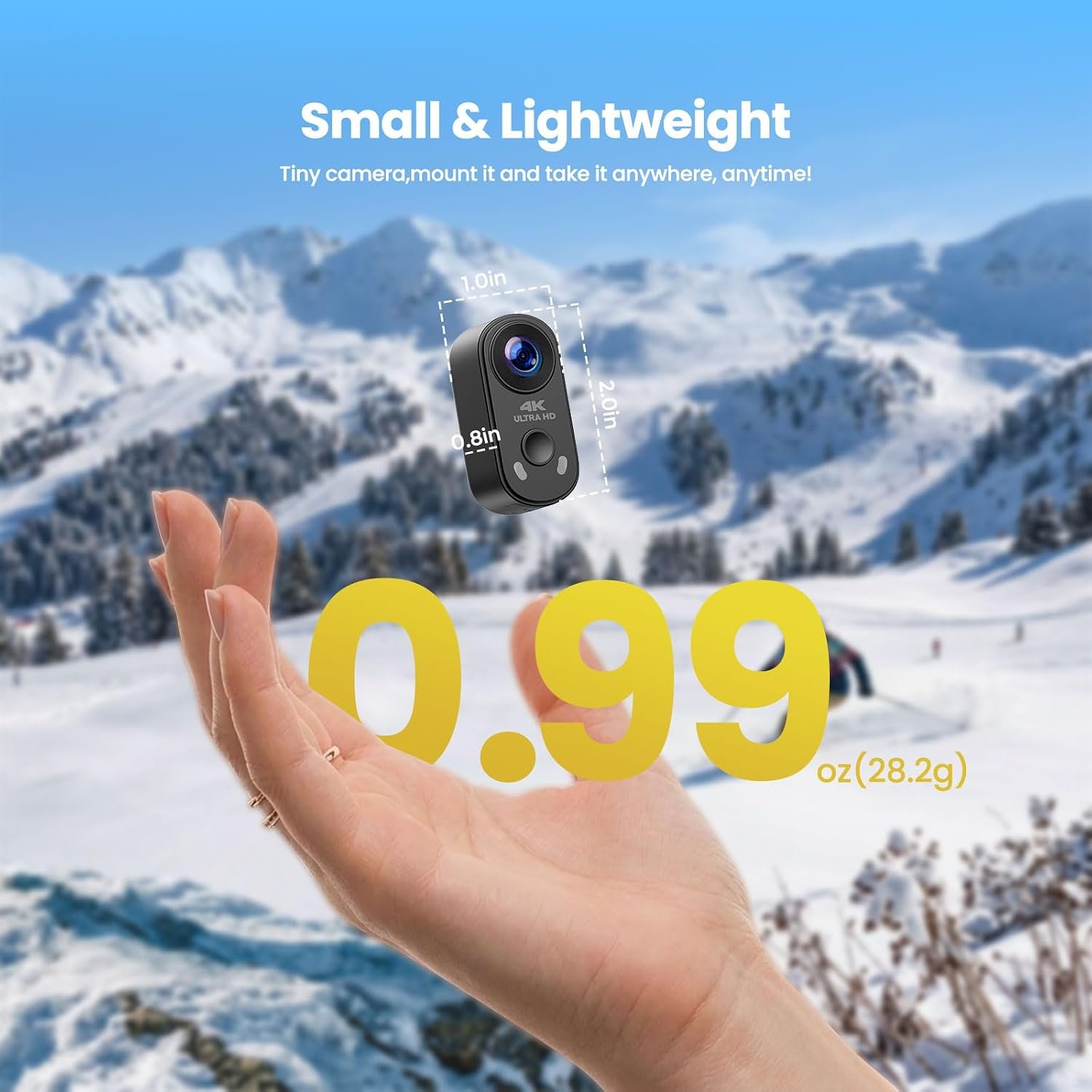 4K Mini Body Camera, Wearable Action Cam with Magnetic Mount, Charging Case, WiFi App Control POV Cam EIS Stabilization, 64GB SD Card, Hands-Free Recording for Vlogging Travel Cycling Motorcycle - Image 9