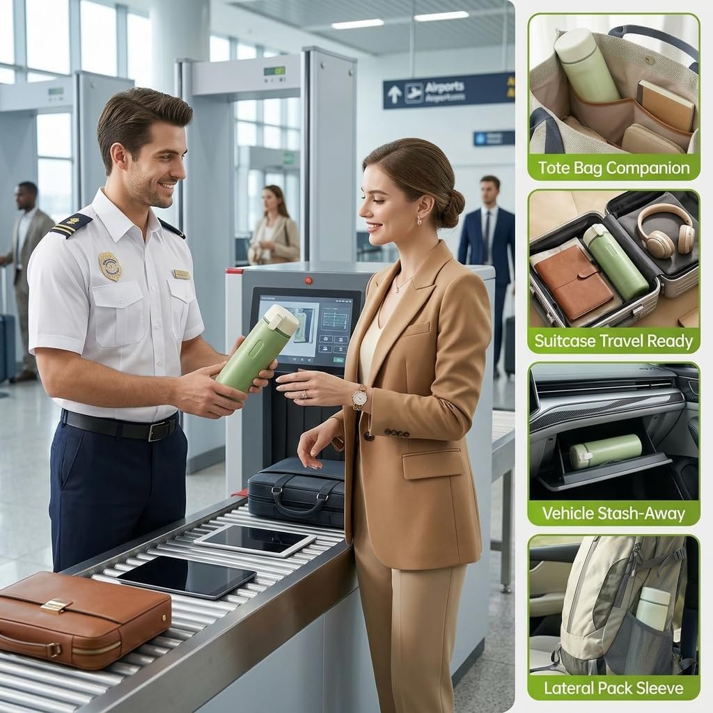 4 in 1 Travel Dispenser Bottle Set, Leakproof TSA Travel Size Containers for Toiletries, Portable Refillable Bottles, Hard Shell Rotating Design with Scale and Labels - Image 4