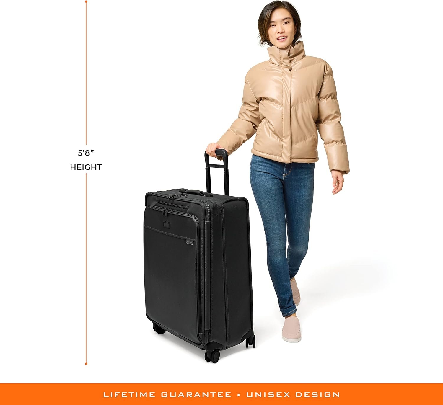 Briggs & Riley 29" Large Expandable Spinner - Checked Luggage for Travel, Suitcases with Wheels, Softside Rolling Bag for Men & Women, Self-Repairing Zipper - Baseline Collection, Black - Image 18