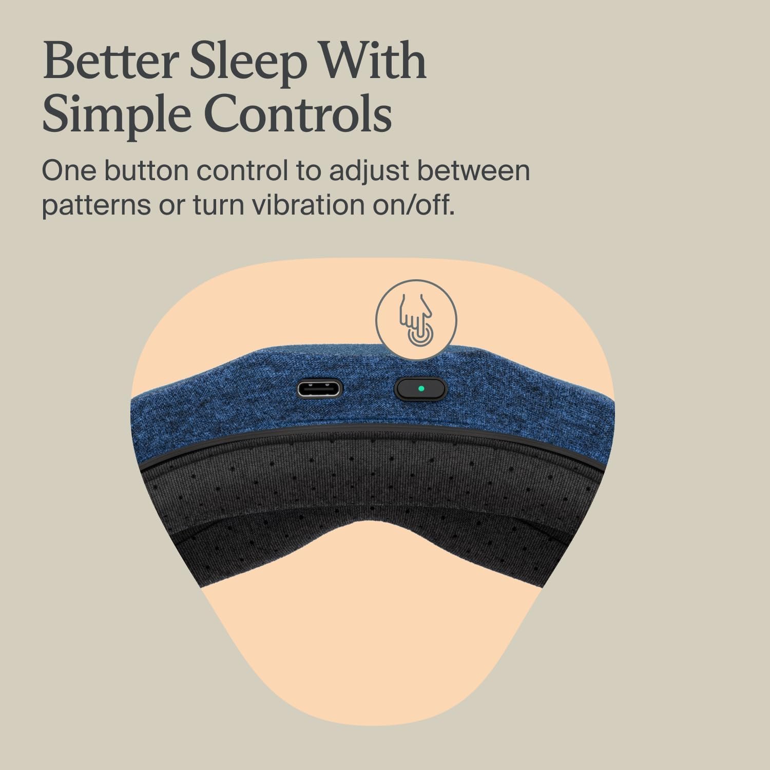TheraGun Therabody Sleep Mask Ultra-Comfortable, 100% Blackout Sleep Eye Mask with Gentle Eye Massager Vibration for Stress Relief, Headache Relief & Self Care - Facial Massager for Women & Men - Image 7