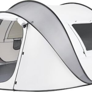 Pop Up Camping Tent, 2/4/6 Person Instant Tent Waterproof PU4500mm, Spacious Ventilated Camping Tent with Front Porch, Quick Setup Lightweight Portable for Outdoor Camping Hiking Beach