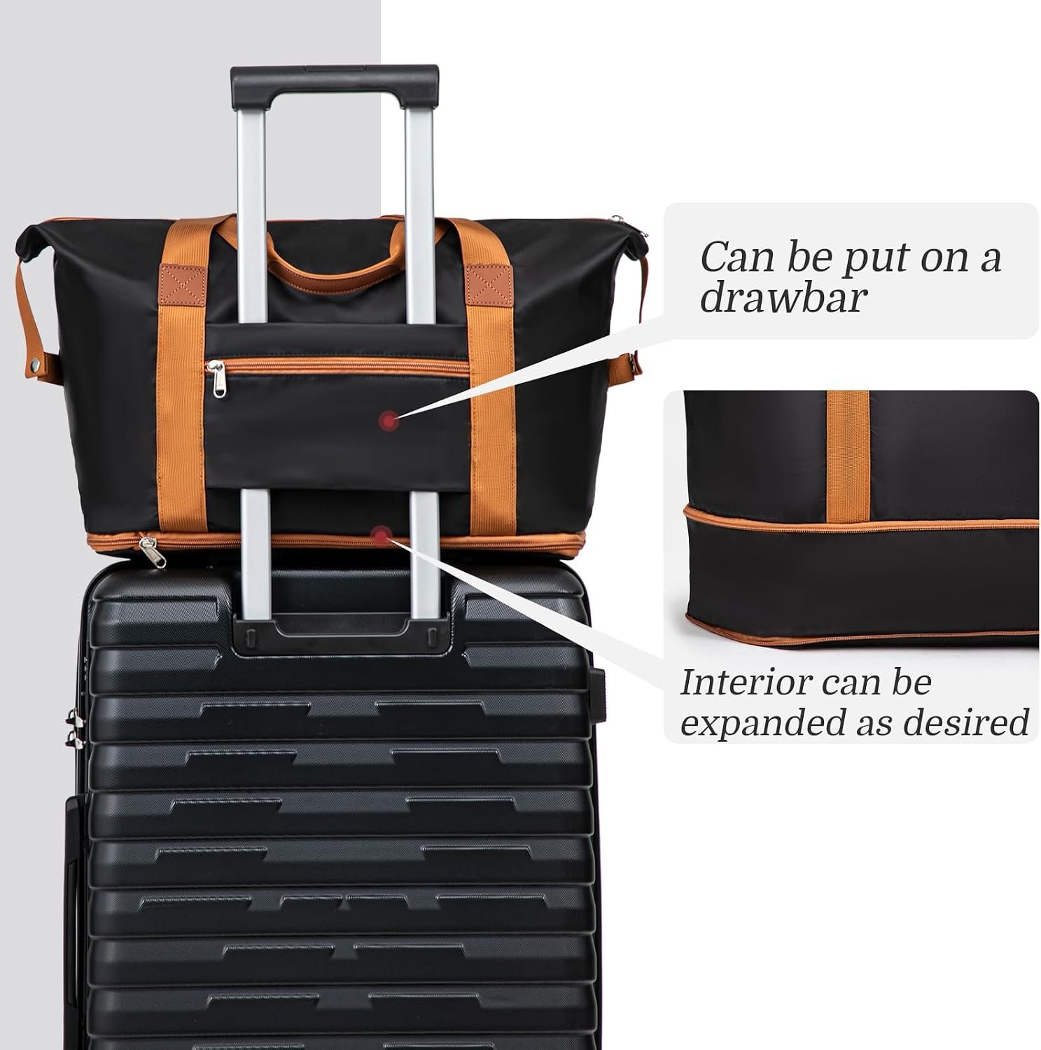 Cosbarn Luggage Sets Hardshell 5 Piece Durable Suitcases with Wheels | 20/24/28 Inch ABS Suitcase Set, Hardside Carry-on, Lightweight, Space-Saving, Checked Family Travel - Image 6