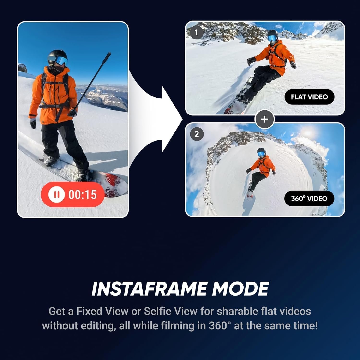 Insta360 X5 Essentials Bundle-8K Waterproof 360 Action Camera|Bundle Includes Selfie Stick, Extra Battery, Utility Fast Charge Case, Standard Lens Guards, Lens Cap, Carry Case(No Card) - Image 8