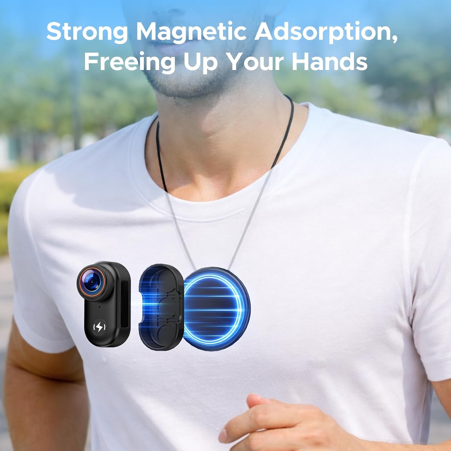 4K Mini Body Camera with 64GB Card, Thumb Action Camera Magnetic Mount 1.47" Screen, Wearable POV Camera for TikTok YouTube Vlogging Motorcycle Security - Image 7