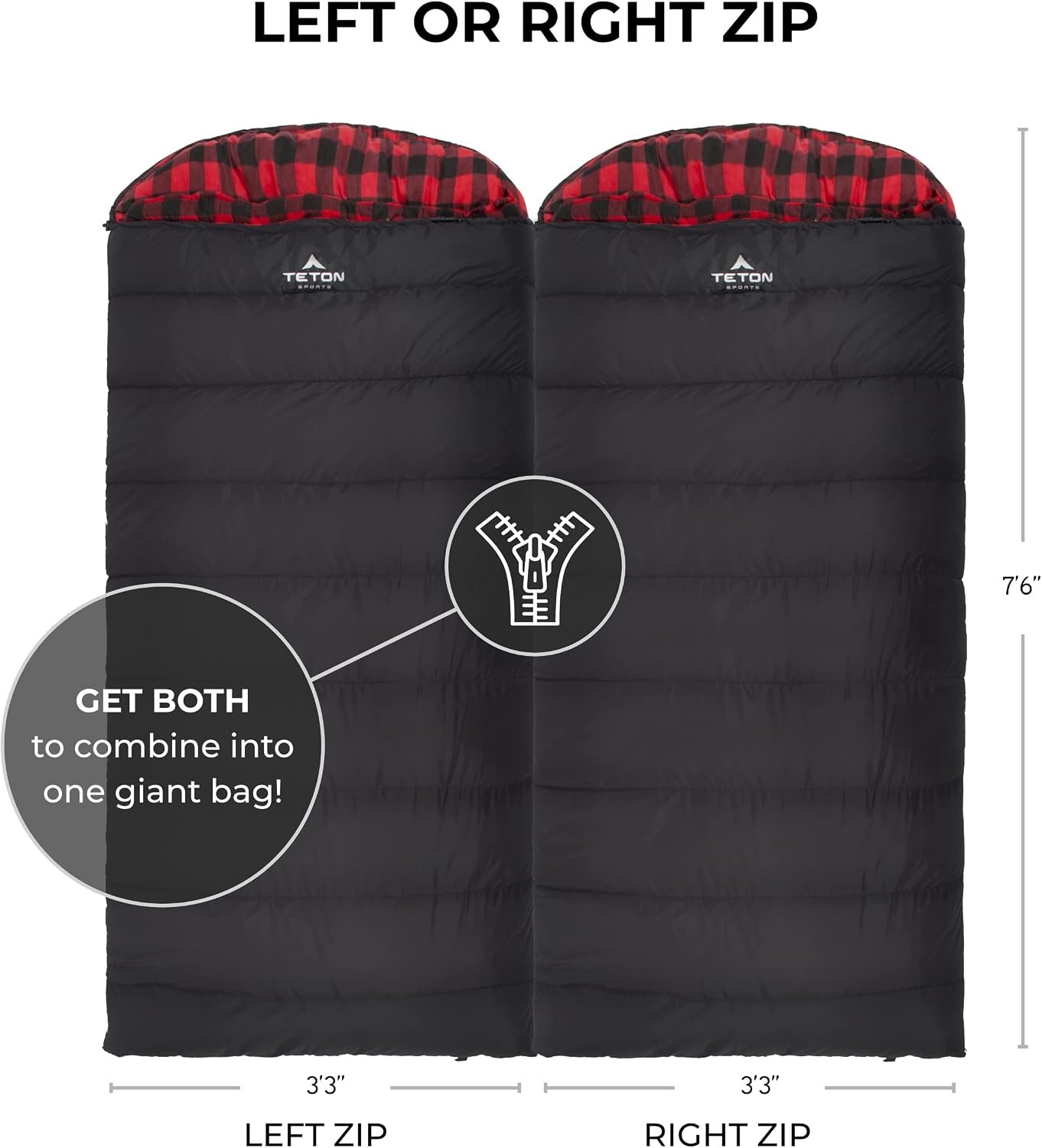Teton Celsius XXL Sleeping Bag, Cold Weather Sleeping Bags for Adults and Kids, Camping Made Easy and Warm. Compression Sack Included - Image 2