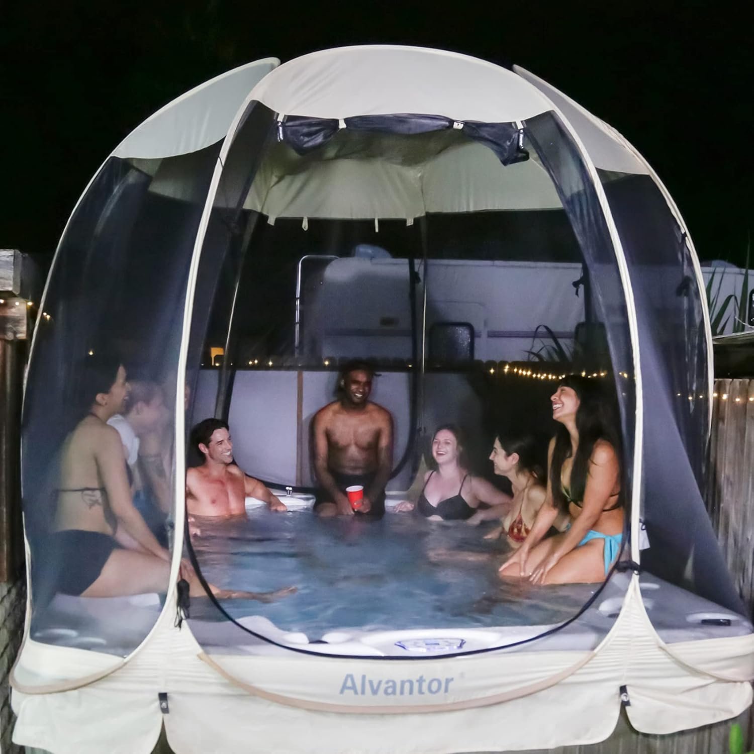 Alvantor Pop Up Screen House Tent, Instant Outdoor Gazebo with Mosquito Netting & UPF 50+ Sun Protection, Portable Canopy Shelter for Patio, Backyard, Camping (2-10 Person) - Image 8