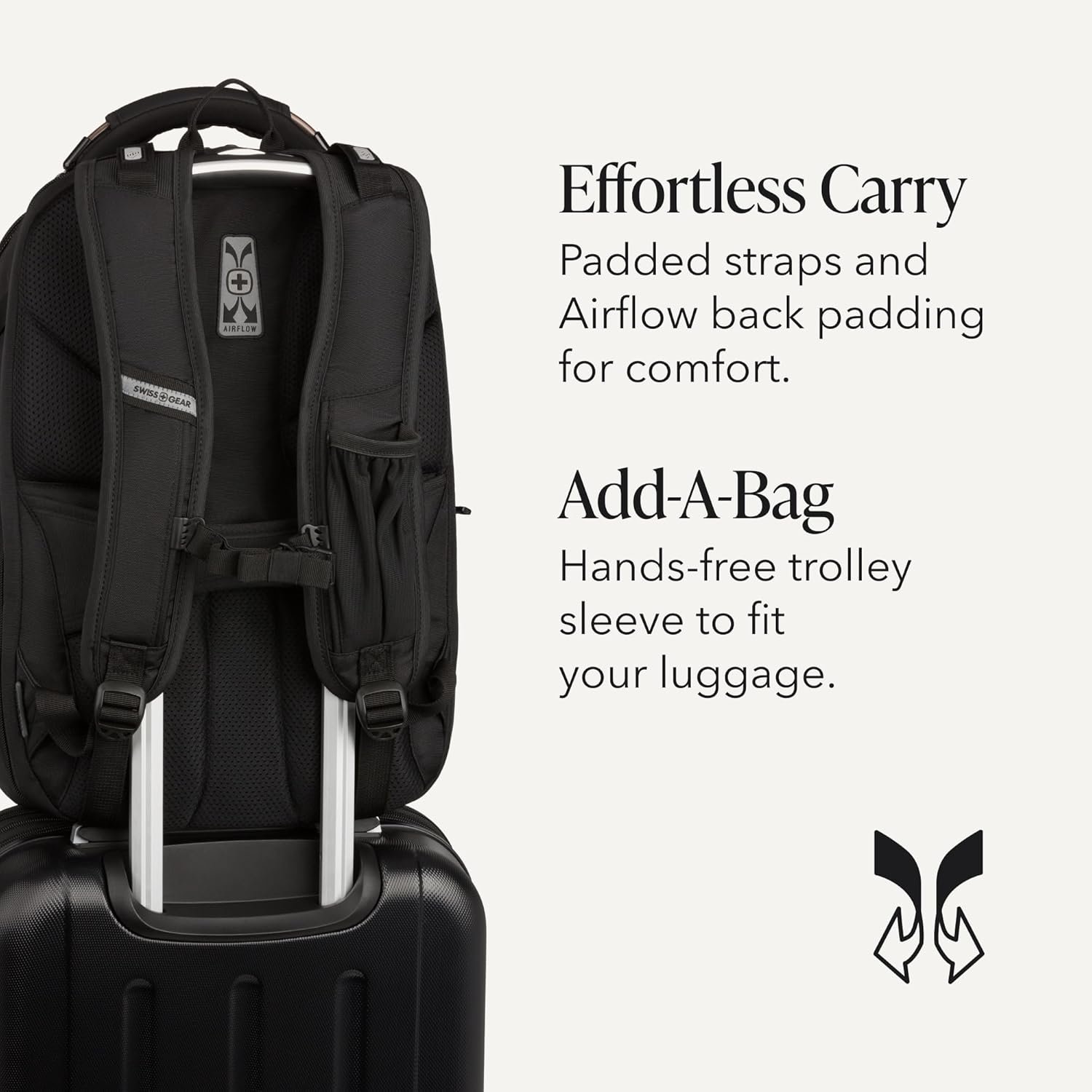 SwissGear Travel Tech Elite Laptop Backpack – Fits Laptops up to 16” – ScanSmart TSA-Friendly Backpack with USB Port, Shoe Compartment & Organizer Pockets – Black - Image 6