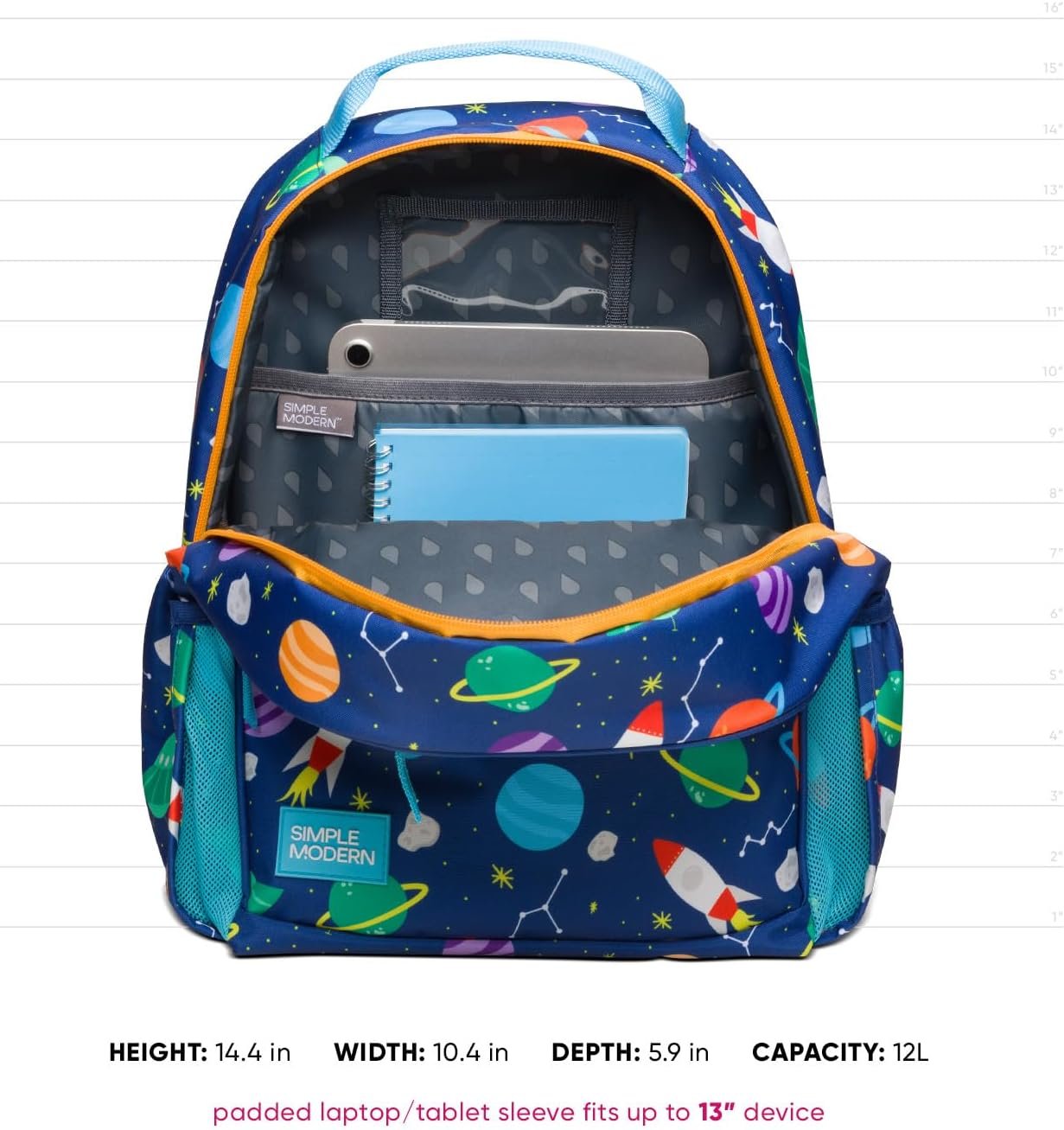 Simple Modern Disney Cars Kids Backpack for School, Girls, Boys | 12L | Fletcher Lightning McQueen Bookbag, School Backpack for Toddler, Preschool, Kindergarten | Fits Lunch Box, Cute | Medium - Image 5