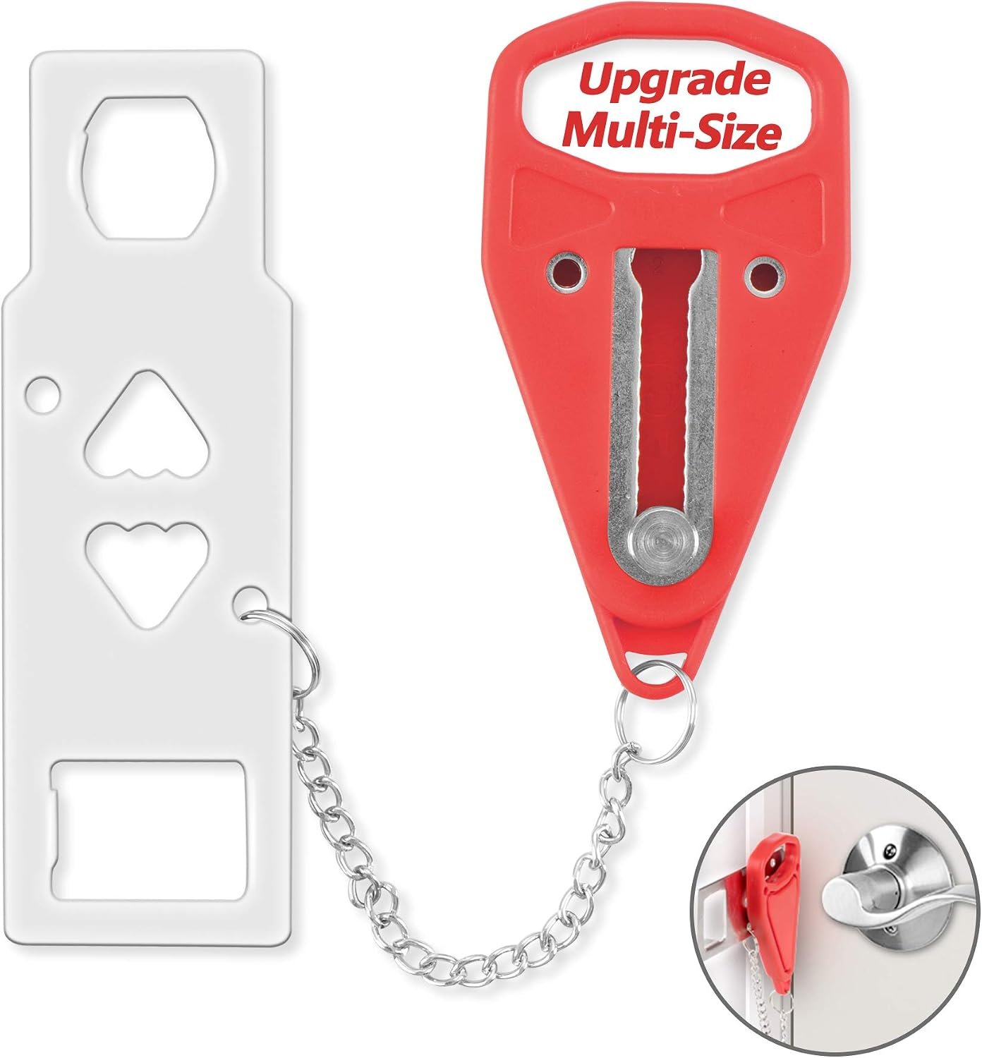 AceMining Portable Door Lock, Hotel Travel Door Lock Security for Home | Hotel Safety Device for Door Security, Portable Lock for Hotel Room, Apartment, College Dorm and Travel