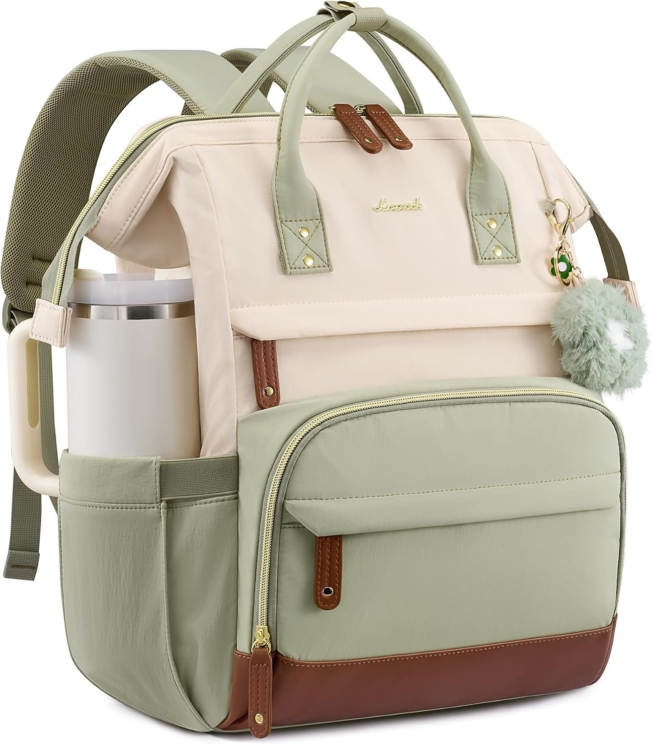 LOVEVOOK Laptop Backpack for Women, 15.6 Inch Work Business Backpacks Purse With Large Capacity, Waterproof Nurse Bag College Bookbag for School, Waterproof Casual Daypack for Travel