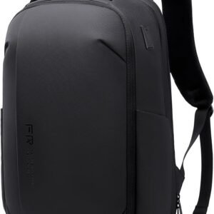FENRUIEN Expandable Laptop Backpack 15.6 Inch for Men Business Travel | Commute & Office Ready, Water-Resistant, Laptop Compartment, TSA-friendly, USB Charging Port, Black